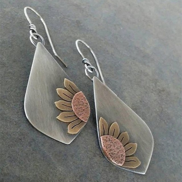 Pendientes Flor Vintage Marrón