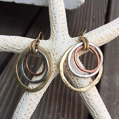 Pendientes vintage en oro y plata