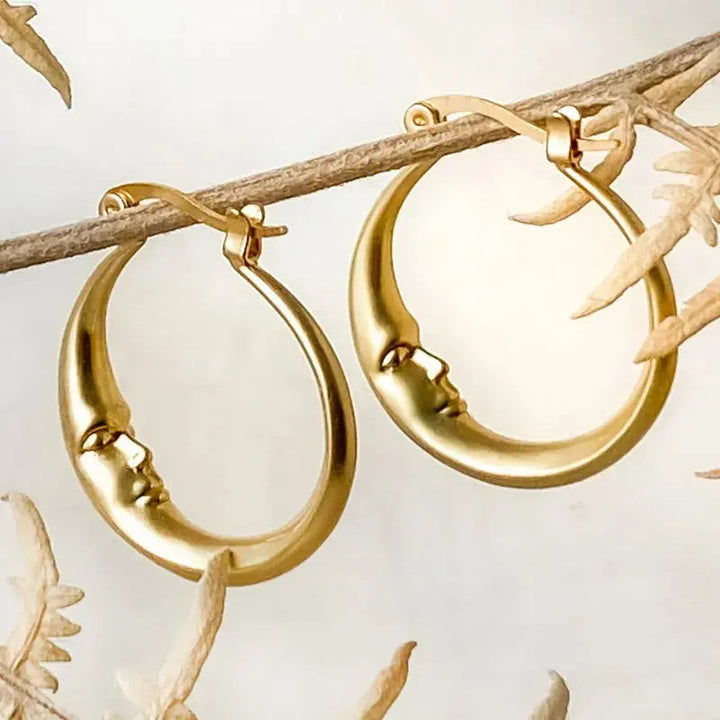 Pendientes Vintage Moon en oro