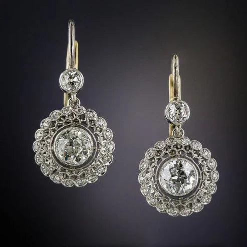 Pendientes Mandala con circonita vintage