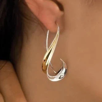 Pendientes dorados vintage colgantes