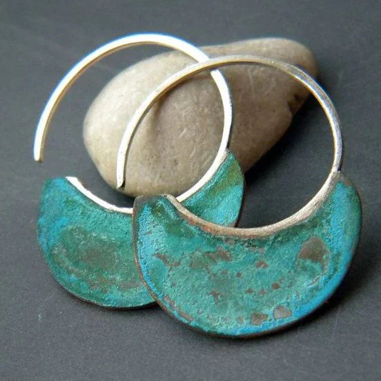 Pendientes vintage con turquesa envejecida