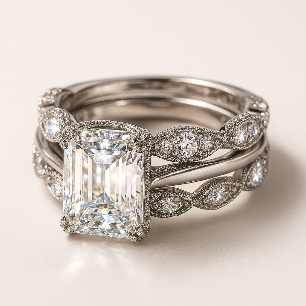 Anillo Vintage de Plata con Brillantes