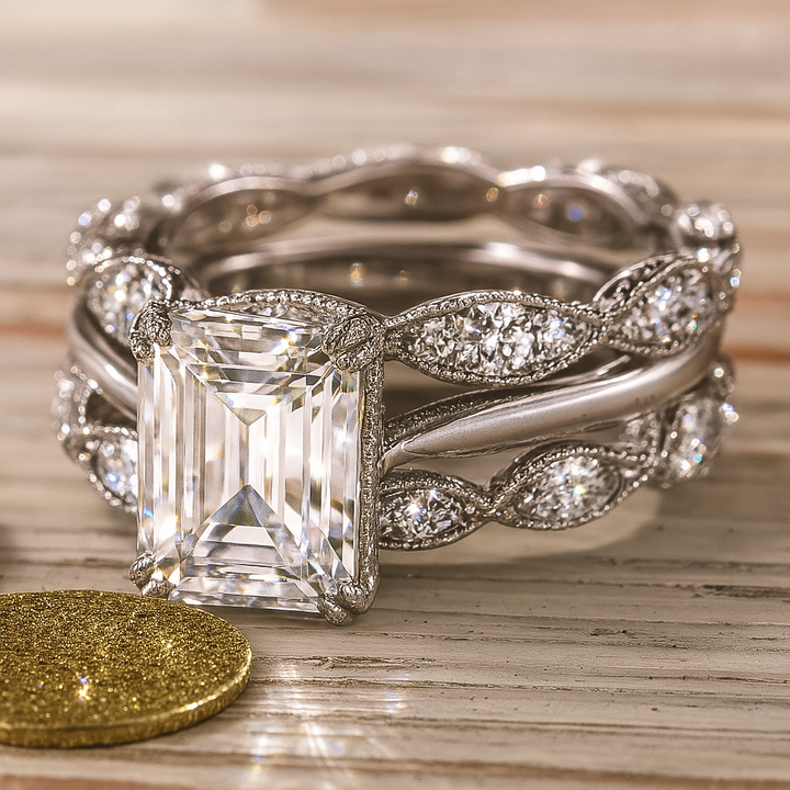 Anillo Vintage de Plata con Brillantes
