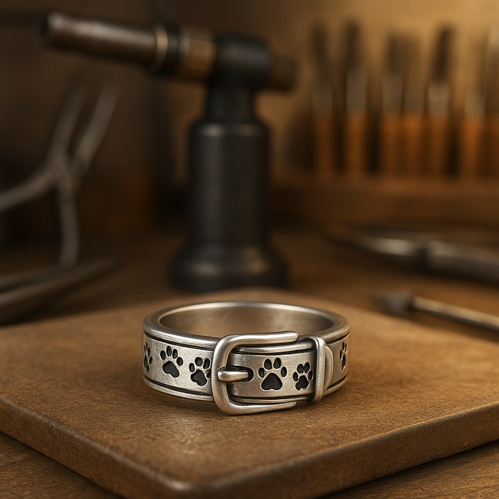 Anillo Collar Bonito y Elegante Inspirado en Perros