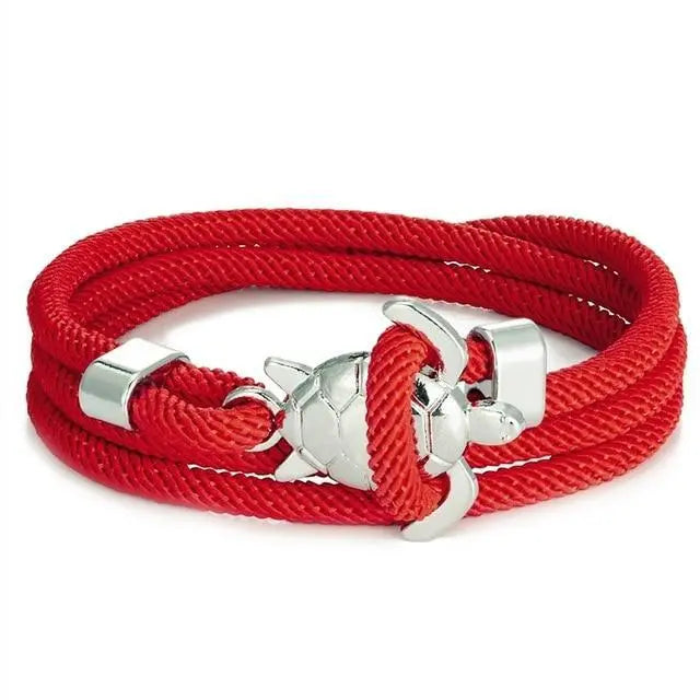 Pulsera artesanal con tortuga marina