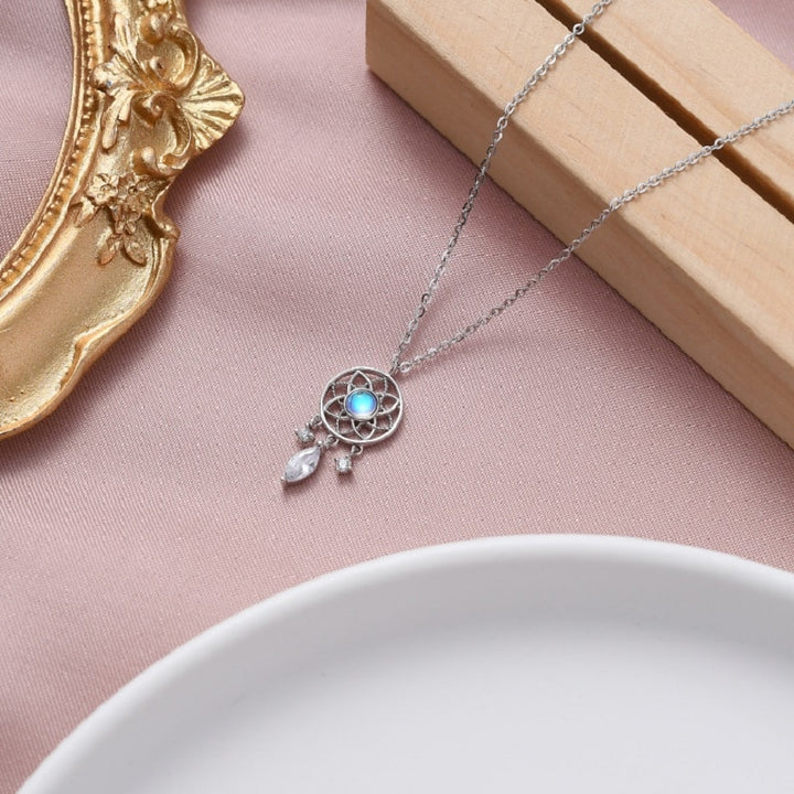 Collar con piedra lunar - Atrapasueños