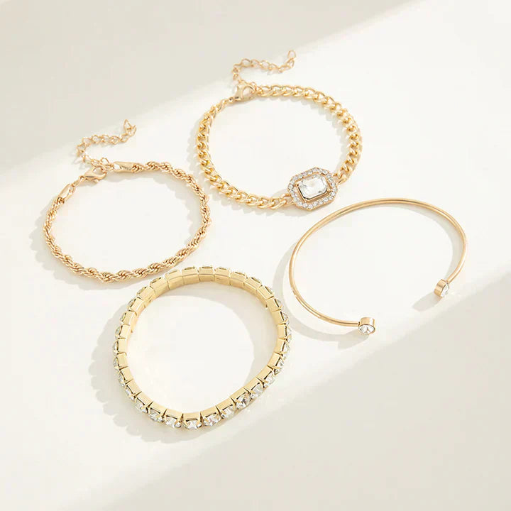 Conjunto de Pulseras Isabella Castillo | Oro